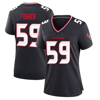Aiden Fisher Houston Texans Women's Game Team Nike Jersey - Navy