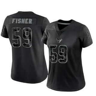 Aiden Fisher Houston Texans Women's Limited Reflective Nike Jersey - Black