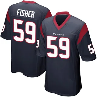 Aiden Fisher Houston Texans Youth Game Team Color Nike Jersey - Navy Blue