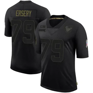Aireontae Ersery Houston Texans Men's Limited 2020 Salute To Service Nike Jersey - Black
