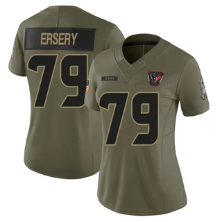 Aireontae Ersery Houston Texans Women's Limited 2025 Salute to Service Nike Jersey - Olive