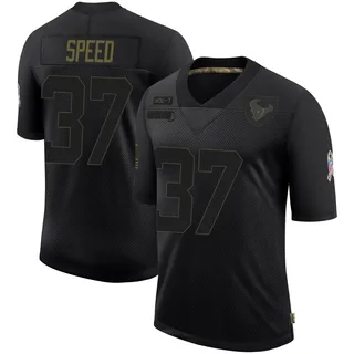 Ameer Speed Houston Texans Men's Limited 2020 Salute To Service Nike Jersey - Black