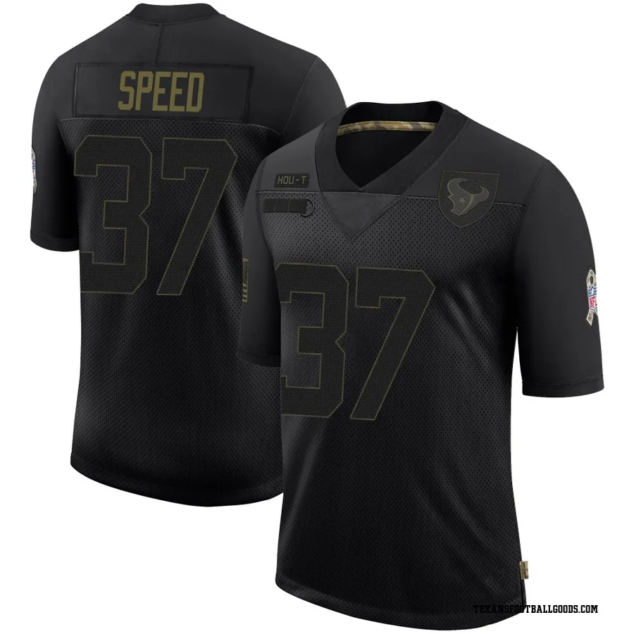 Ameer Speed Houston Texans Men's Limited 2020 Salute To Service Nike Jersey - Black