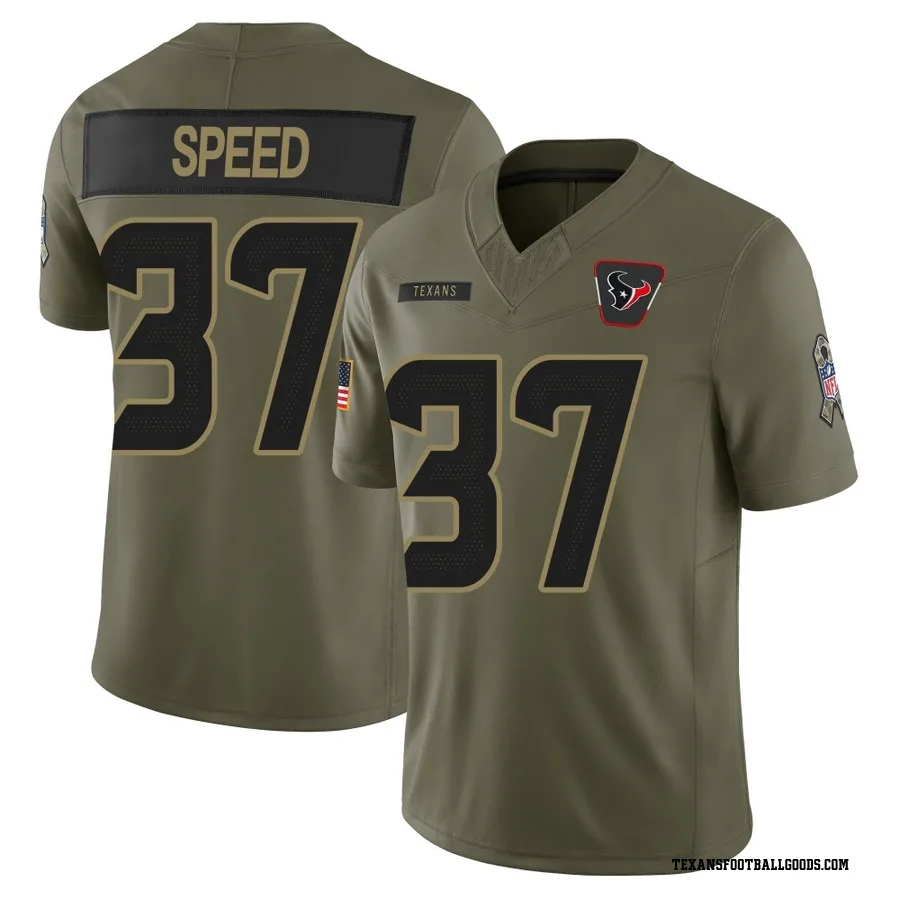 Ameer Speed Houston Texans Men's Limited 2025 Salute to Service Nike Jersey - Olive