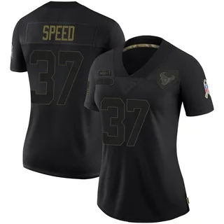 Ameer Speed Houston Texans Women's Limited 2020 Salute To Service Nike Jersey - Black