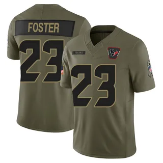 Arian Foster Houston Texans Men's Limited 2025 Salute to Service Nike Jersey - Olive