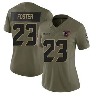 Arian Foster Houston Texans Women's Limited 2025 Salute to Service Nike Jersey - Olive