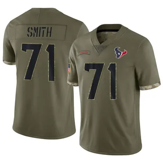 Braden Smith Houston Texans Men's Limited 2022 Salute To Service Nike Jersey - Olive
