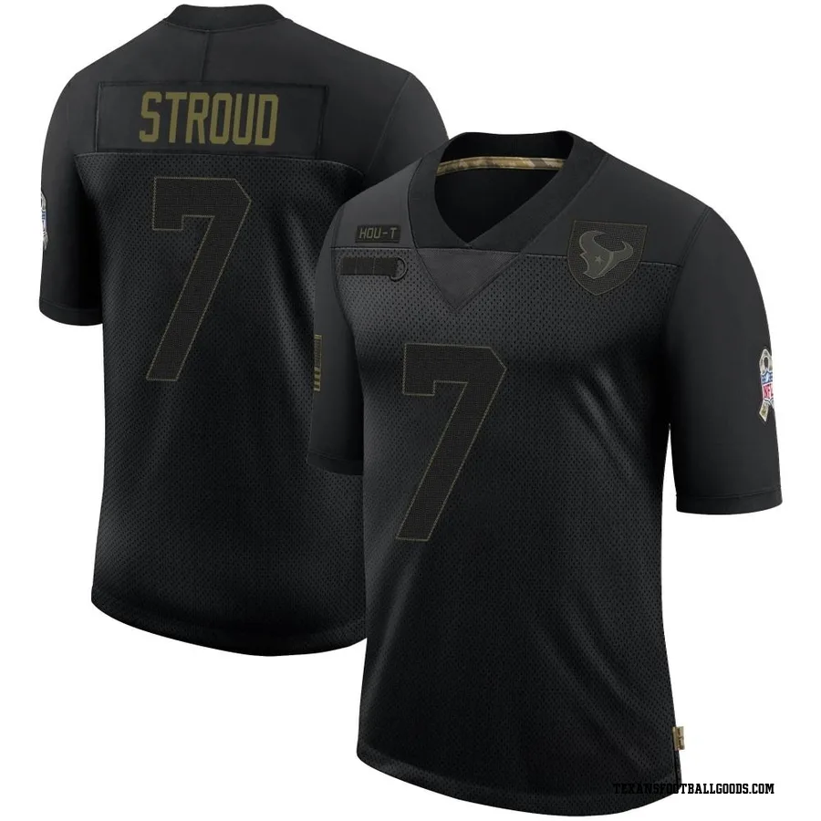 C.J. Stroud Houston Texans Men's Limited 2020 Salute To Service Nike Jersey - Black