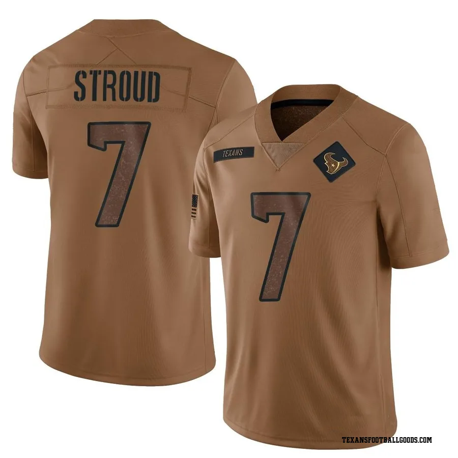 C.J. Stroud Houston Texans Men's Limited 2023 Salute To Service Nike Jersey - Brown