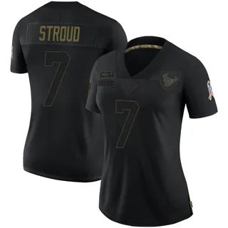 C.J. Stroud Houston Texans Women's Limited 2020 Salute To Service Nike Jersey - Black