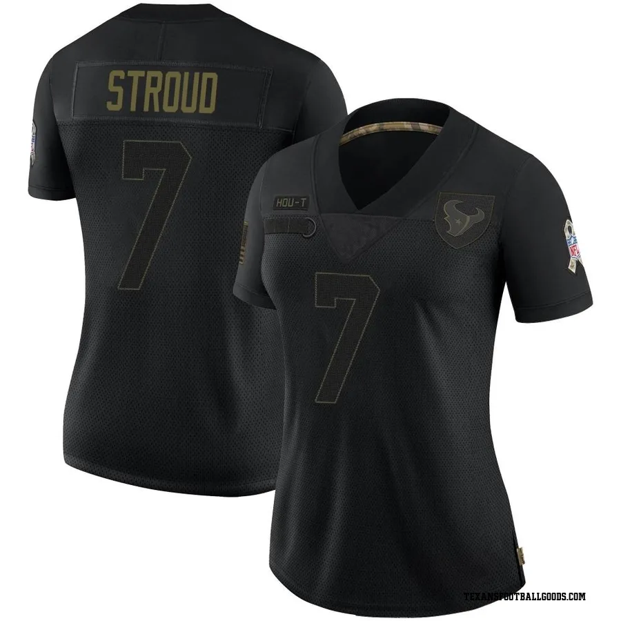 C.J. Stroud Houston Texans Women's Limited 2020 Salute To Service Nike Jersey - Black