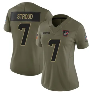 C.J. Stroud Houston Texans Women's Limited 2025 Salute to Service Nike Jersey - Olive