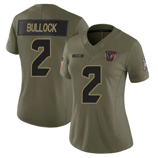 Calen Bullock Houston Texans Women's Limited 2025 Salute to Service Nike Jersey - Olive