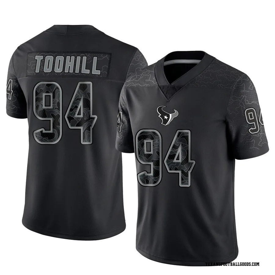 Casey Toohill Houston Texans Men's Limited Reflective Nike Jersey - Black