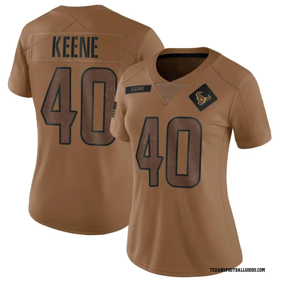 Dalton Keene Houston Texans Women's Limited 2023 Salute To Service Nike Jersey - Brown
