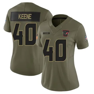 Dalton Keene Houston Texans Women's Limited 2025 Salute to Service Nike Jersey - Olive