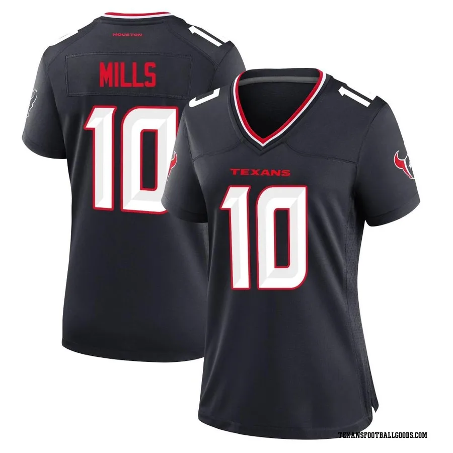 Davis Mills Houston Texans Women's Game Team Nike Jersey - Navy