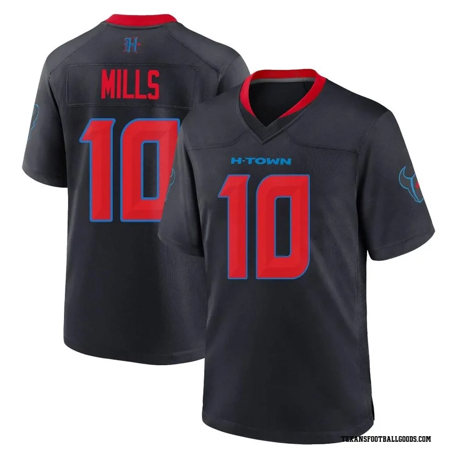 Davis Mills Houston Texans Youth Game 2nd Alternate Nike Jersey - Navy