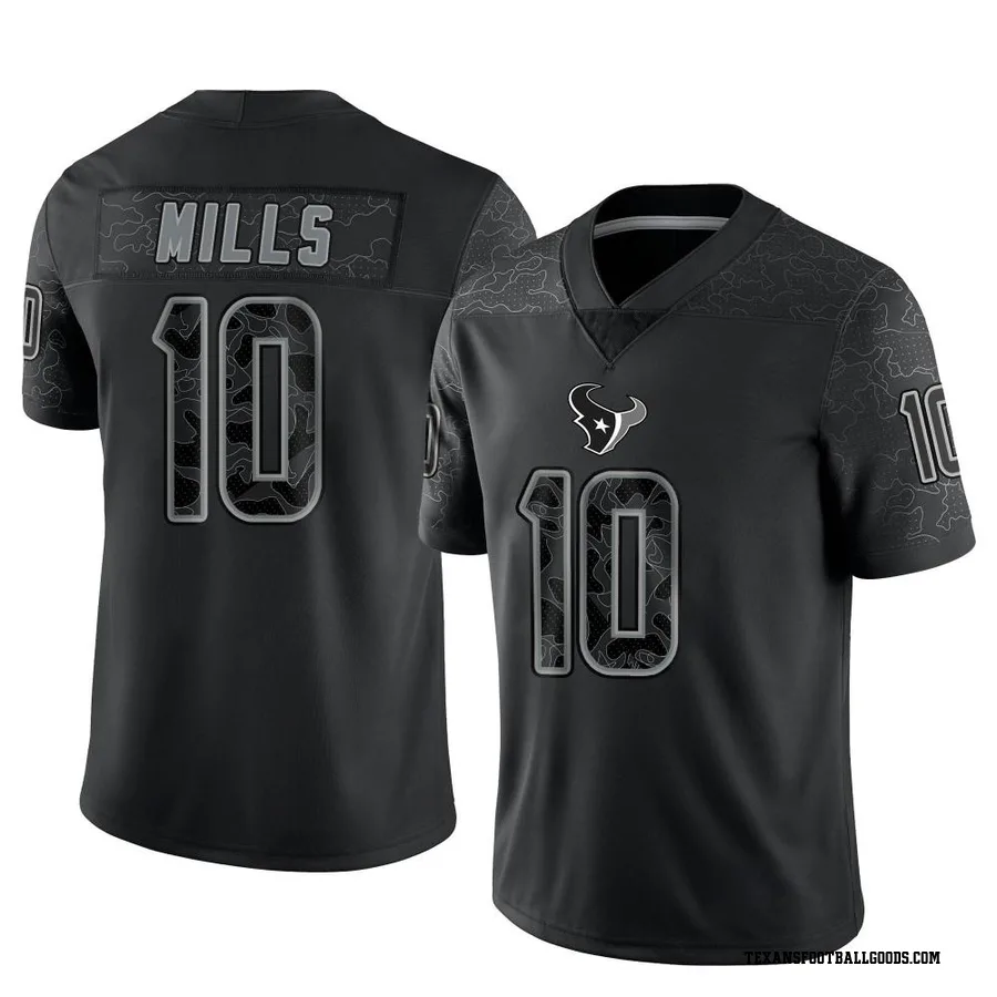 Davis Mills Houston Texans Youth Limited Reflective Nike Jersey - Black