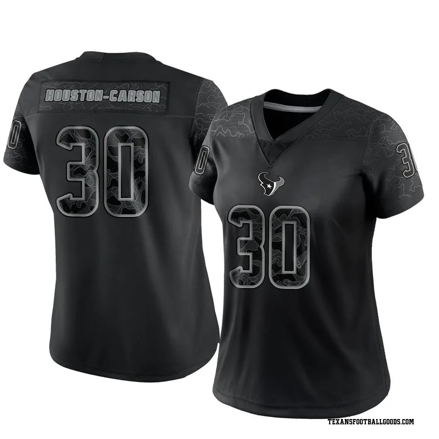 DeAndre Houston-Carson Houston Texans Women's Limited DeAndre -Carson Reflective Nike Jersey - Black