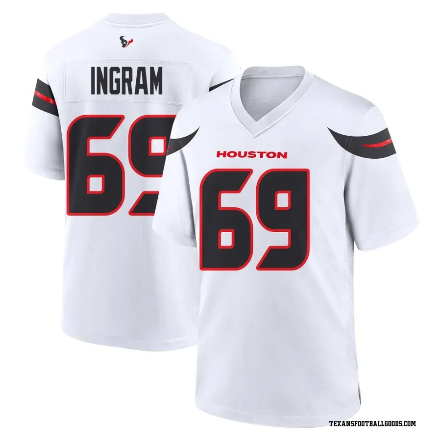 Ed Ingram Houston Texans Men's Game Nike Jersey - White