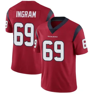 Ed Ingram Houston Texans Men's Limited Alternate Vapor Untouchable Nike Jersey - Red