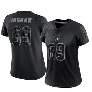 Ed Ingram Houston Texans Women's Limited Reflective Nike Jersey - Black