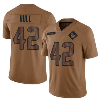 Evan Hull Houston Texans Men's Limited 2023 Salute To Service Nike Jersey - Brown
