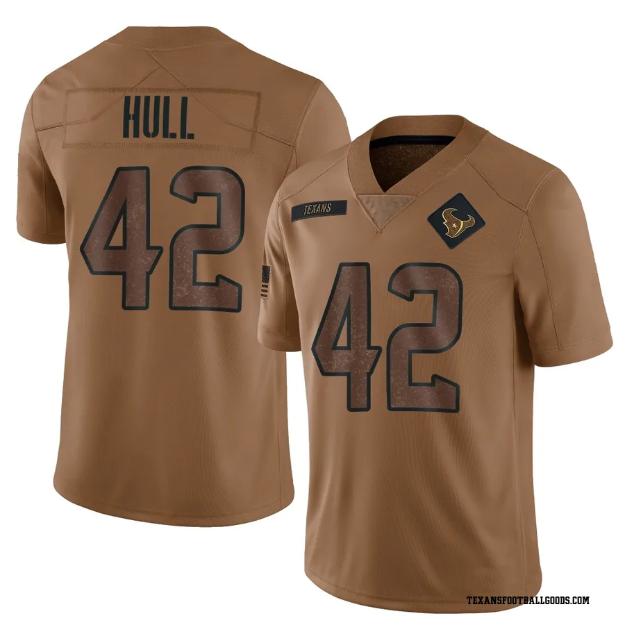 Evan Hull Houston Texans Men's Limited 2023 Salute To Service Nike Jersey - Brown