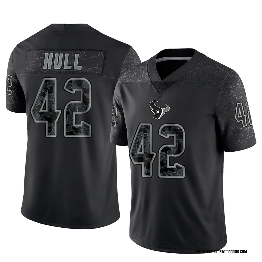 Evan Hull Houston Texans Men's Limited Reflective Nike Jersey - Black
