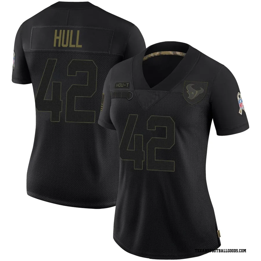 Evan Hull Houston Texans Women's Limited 2020 Salute To Service Nike Jersey - Black