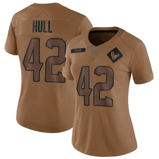 Evan Hull Houston Texans Women's Limited 2023 Salute To Service Nike Jersey - Brown