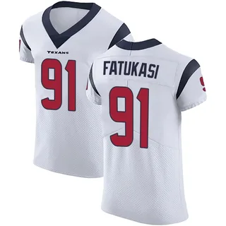 Folorunso Fatukasi Houston Texans Men's Elite Vapor Untouchable Nike Jersey - White