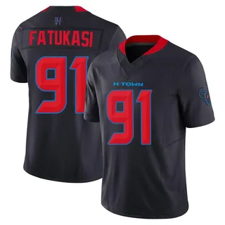 Folorunso Fatukasi Houston Texans Men's Limited 2nd Alternate Vapor F.U.S.E. Nike Jersey - Navy