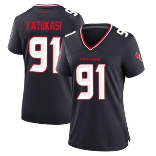Folorunso Fatukasi Houston Texans Women's Game Team Nike Jersey - Navy