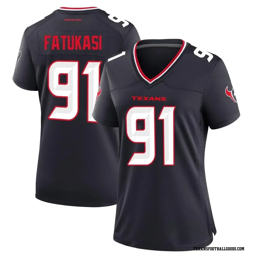 Folorunso Fatukasi Houston Texans Women's Game Team Nike Jersey - Navy