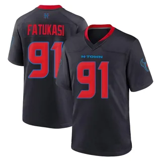 Folorunso Fatukasi Houston Texans Youth Game 2nd Alternate Nike Jersey - Navy