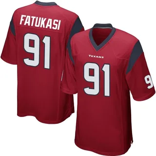 Folorunso Fatukasi Houston Texans Youth Game Alternate Nike Jersey - Red
