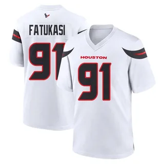 Folorunso Fatukasi Houston Texans Youth Game Nike Jersey - White