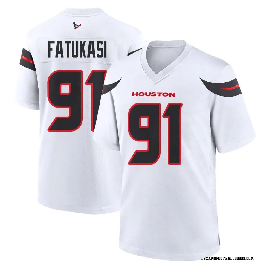 Folorunso Fatukasi Houston Texans Youth Game Nike Jersey - White