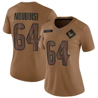 Haggai Ndubuisi Houston Texans Women's Limited 2023 Salute To Service Nike Jersey - Brown