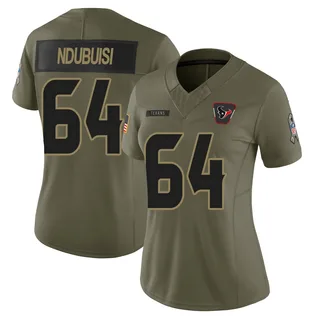 Haggai Ndubuisi Houston Texans Women's Limited 2025 Salute to Service Nike Jersey - Olive