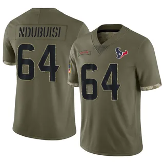 Haggai Ndubuisi Houston Texans Youth Limited 2022 Salute To Service Nike Jersey - Olive