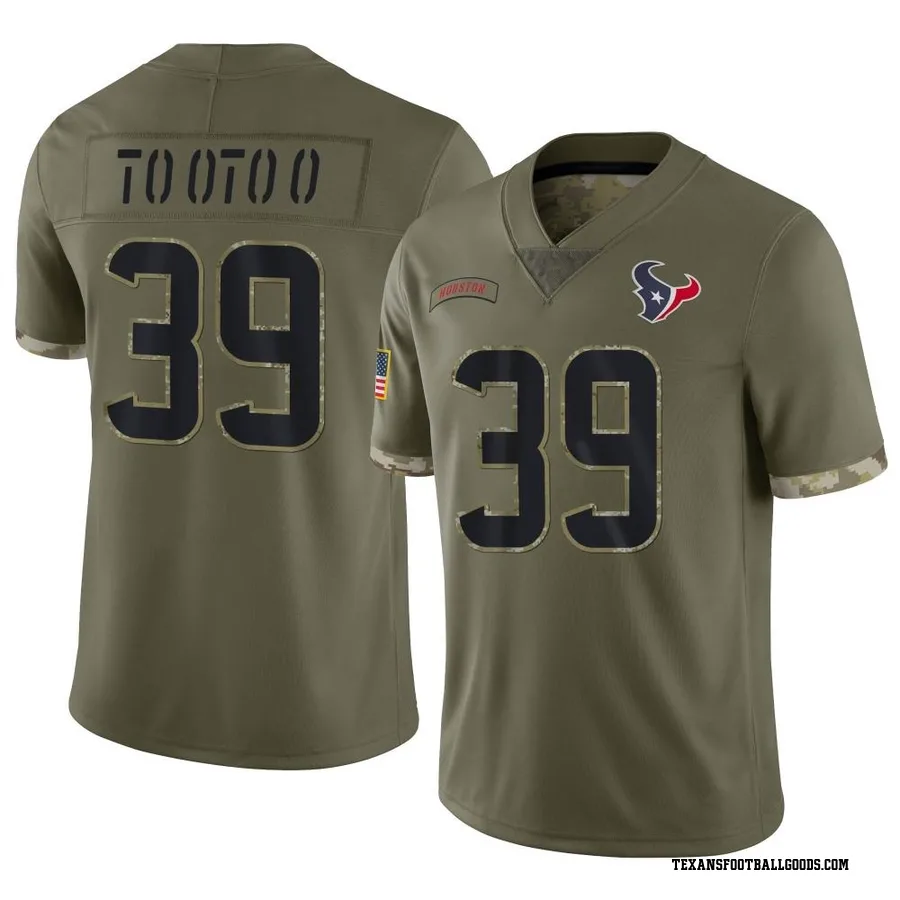 Henry To'oTo'o Houston Texans Men's Limited 2022 Salute To Service Nike Jersey - Olive