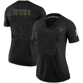 Henry To'oTo'o Houston Texans Women's Limited 2020 Salute To Service Nike Jersey - Black