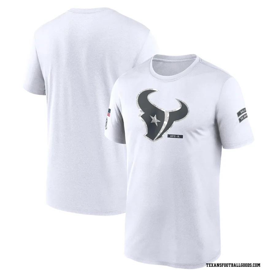 Houston Texans 2024 Salute To Service Legend Performance T-Shirt White