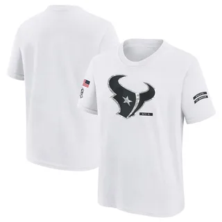 Houston Texans Youth 2024 Salute To Service T-Shirt White