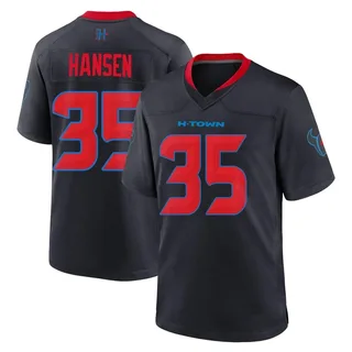 Jake Hansen Houston Texans Men's Game 2nd Alternate Nike Jersey - Navy
