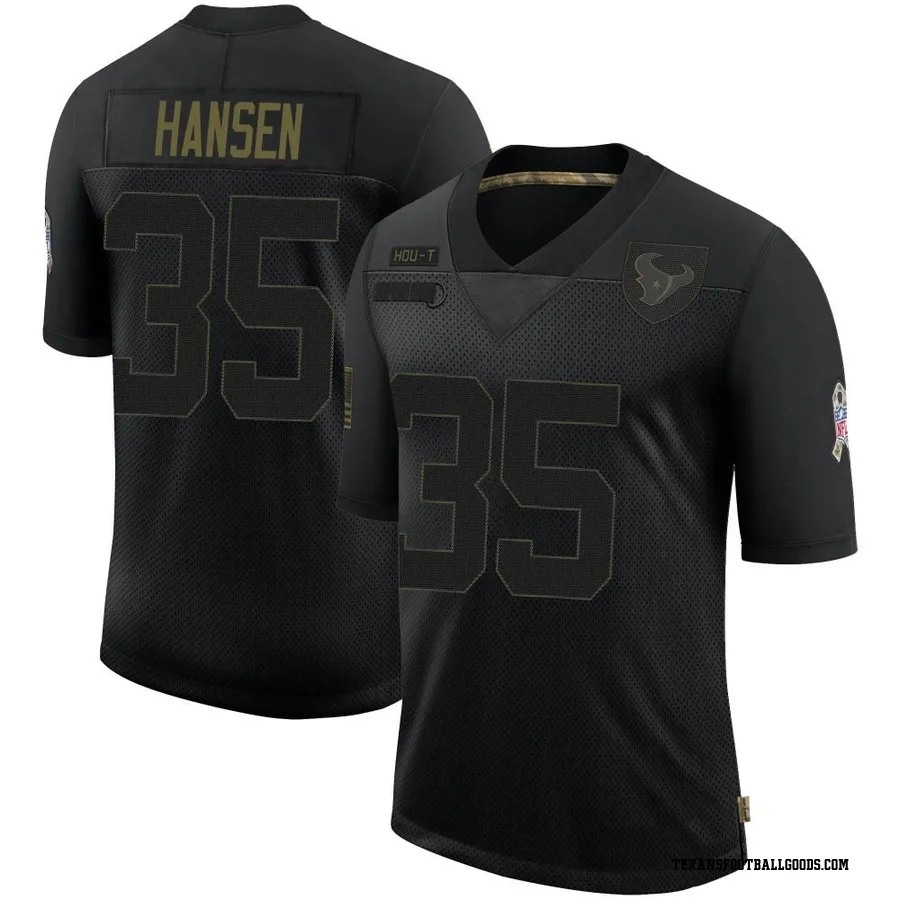 Jake Hansen Houston Texans Men's Limited 2020 Salute To Service Nike Jersey - Black